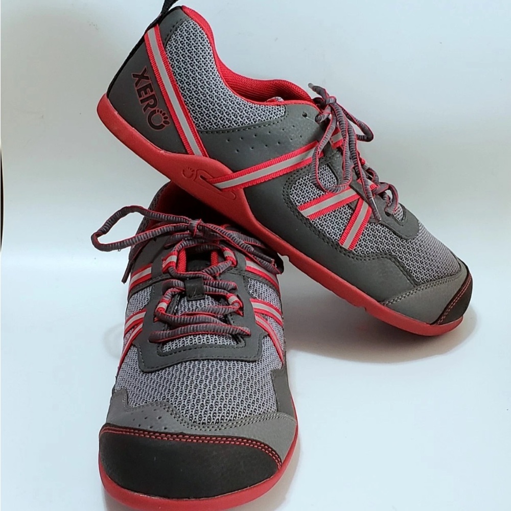 Men's Gray and Red Athletic Shoes